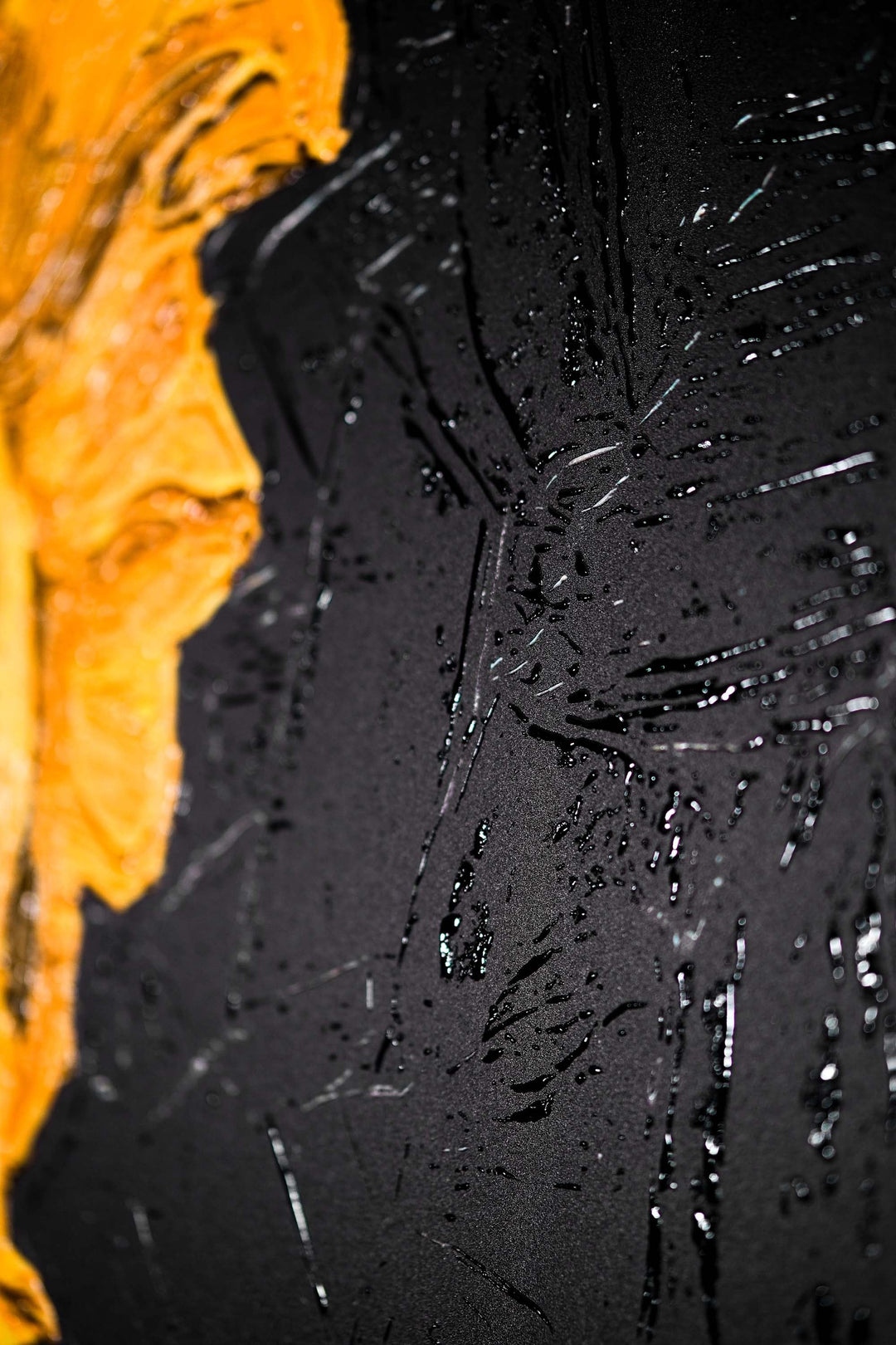 Gilded Obsidian Bloom — 3D Haptic Embossed High-Gloss Luxury Wall Art Home &amp; Garden > Decor > Artwork > Posters, Prints, &amp; Visual Artwork Insigne Art Design