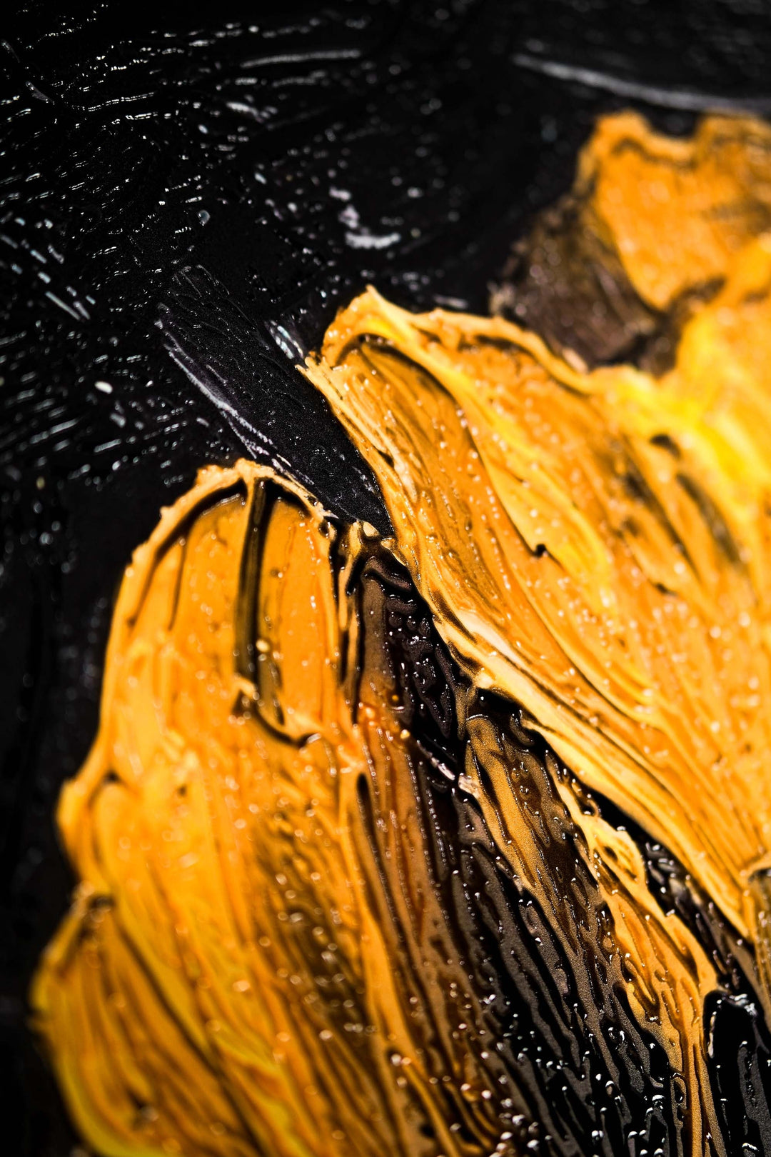 Gilded Obsidian Bloom — 3D Haptic Embossed High-Gloss Luxury Wall Art Home &amp; Garden > Decor > Artwork > Posters, Prints, &amp; Visual Artwork Insigne Art Design