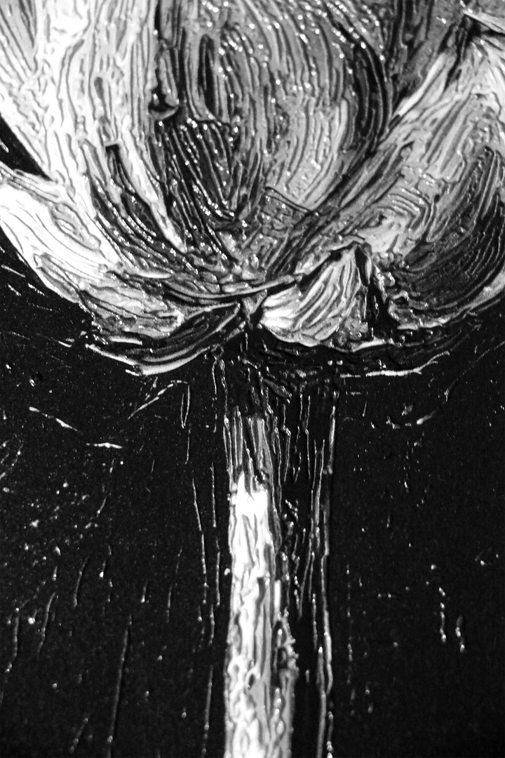 Monochrome Lotus Manifest — A Textured Vow in Black &amp; White Home &amp; Garden > Decor > Artwork > Posters, Prints, &amp; Visual Artwork Insigne Art Design