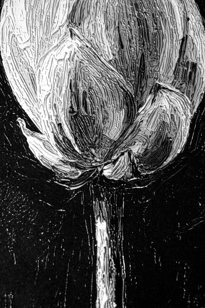 Monochrome Lotus Manifest — A Textured Vow in Black &amp; White Home &amp; Garden > Decor > Artwork > Posters, Prints, &amp; Visual Artwork Insigne Art Design