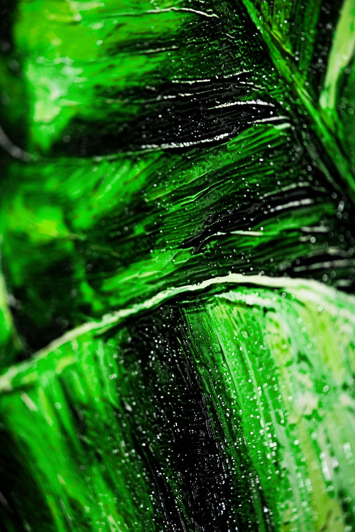Verdant Tropics Infusion — 3D Haptic Embossed High-Gloss Luxury Wall Art Home &amp; Garden > Decor > Artwork > Posters, Prints, &amp; Visual Artwork Insigne Art Design