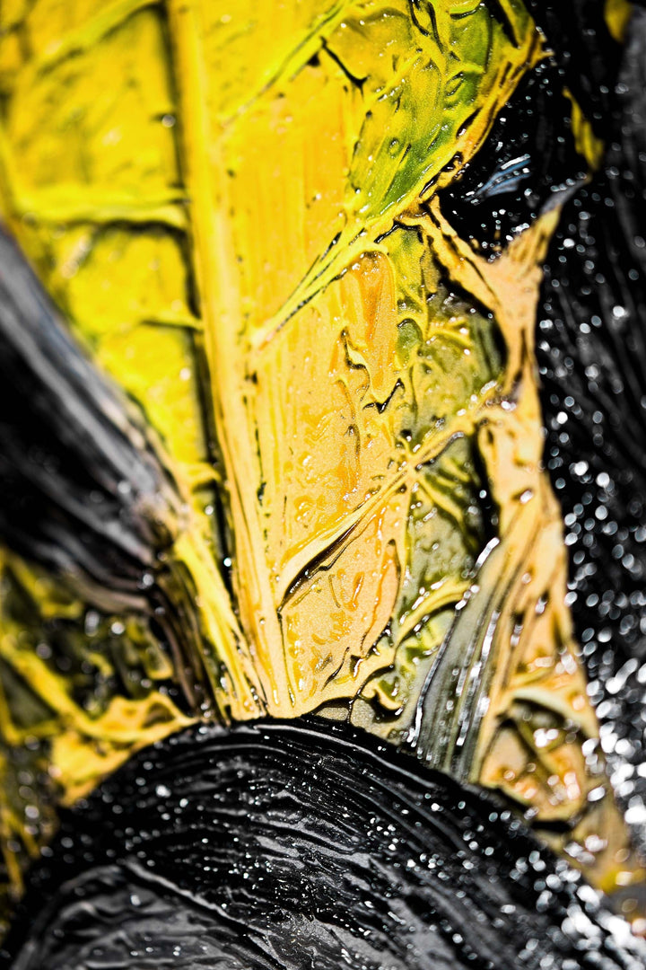 Noir Lilies &amp; Gilded Shadows — 3D Haptic Embossed High-Gloss Luxury Wall Art Home &amp; Garden > Decor > Artwork > Posters, Prints, &amp; Visual Artwork Insigne Art Design