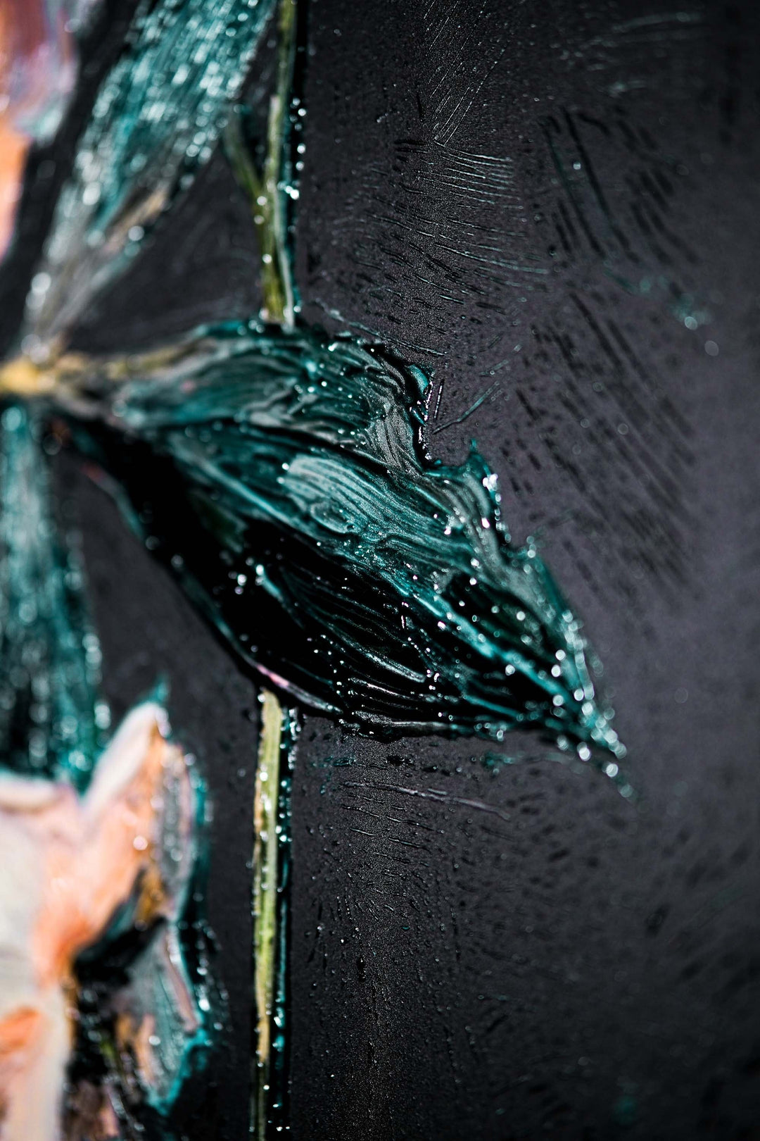 Midnight Peony &amp; Amber Lily — 3D Haptic Embossed High-Gloss Luxury Wall Art Home &amp; Garden > Decor > Artwork > Posters, Prints, &amp; Visual Artwork Insigne Art Design