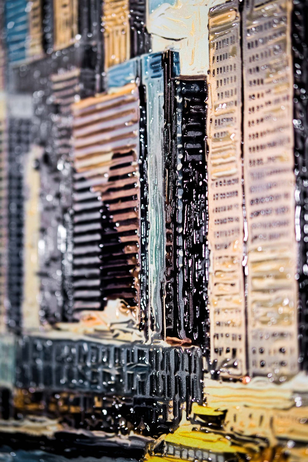 Gotham’s Golden Gateway: Brooklyn Bridge — 3D Haptic Embossed High-Gloss Luxury Wall Art Home &amp; Garden > Decor > Artwork > Posters, Prints, &amp; Visual Artwork Insigne Art Design