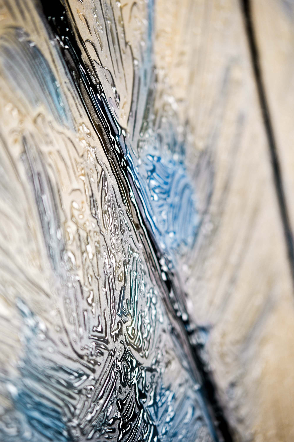Sapphire Dew Dandelion — 3D Haptic Embossed High-Gloss Luxury Wall Art Home & Garden > Decor > Artwork > Posters, Prints, & Visual Artwork Insigne Art Design