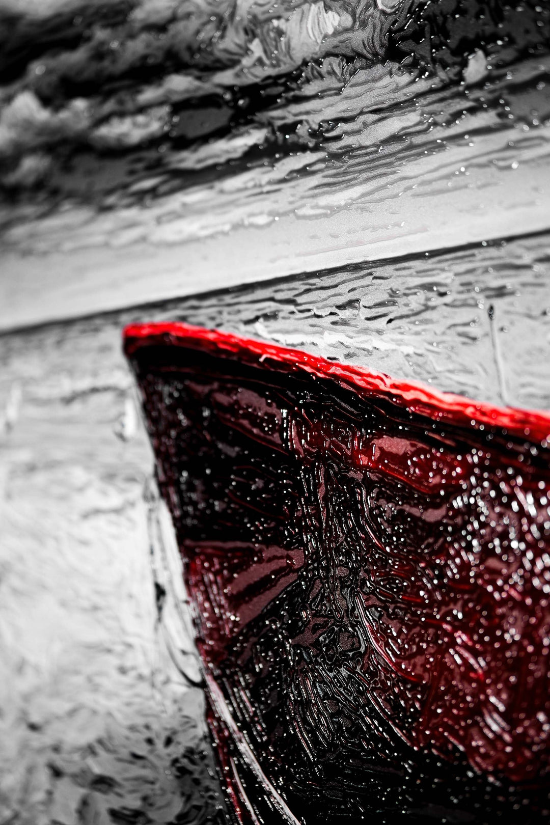 Crimson Sentinel of the Noir Coast — 3D Haptic Embossed High-Gloss Luxury Wall Art Home &amp; Garden > Decor > Artwork > Posters, Prints, &amp; Visual Artwork Insigne Art Design