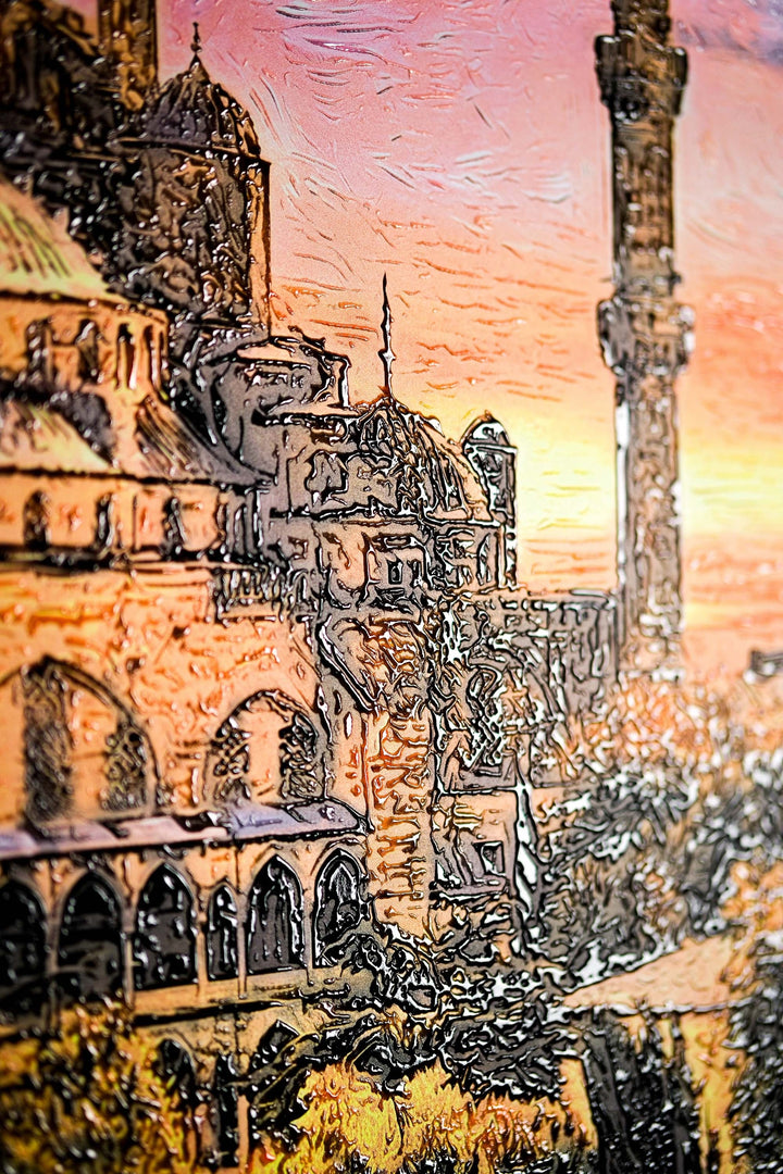 Eternal Sultan Ahmed Radiance — 3D Haptic Embossed High-Gloss Luxury Wall Art Home &amp; Garden > Decor > Artwork > Posters, Prints, &amp; Visual Artwork Insigne Art Design