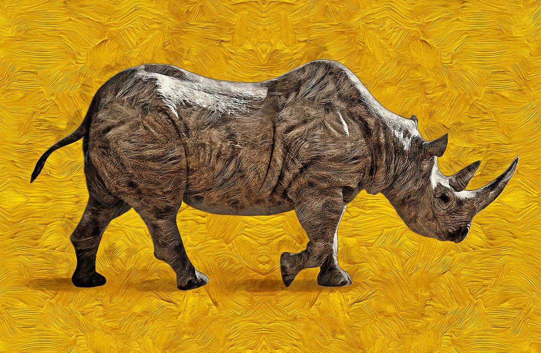 Golden Savannah Sentinel — 3D Haptic Embossed High-Gloss Luxury Wall Art Home & Garden > Decor > Artwork > Posters, Prints, & Visual Artwork Insigne Art Design
