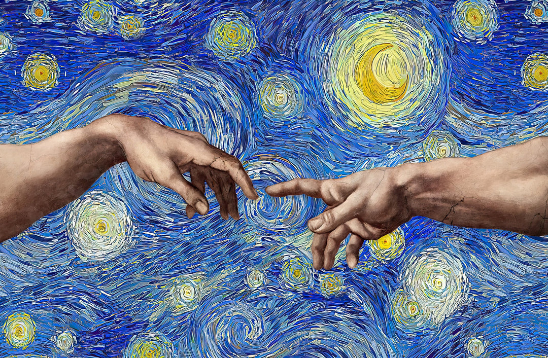 Celestial Touch of Creation — 3D Haptic Embossed High-Gloss Luxury Wall Art Home & Garden > Decor > Artwork > Posters, Prints, & Visual Artwork Insigne Art Design