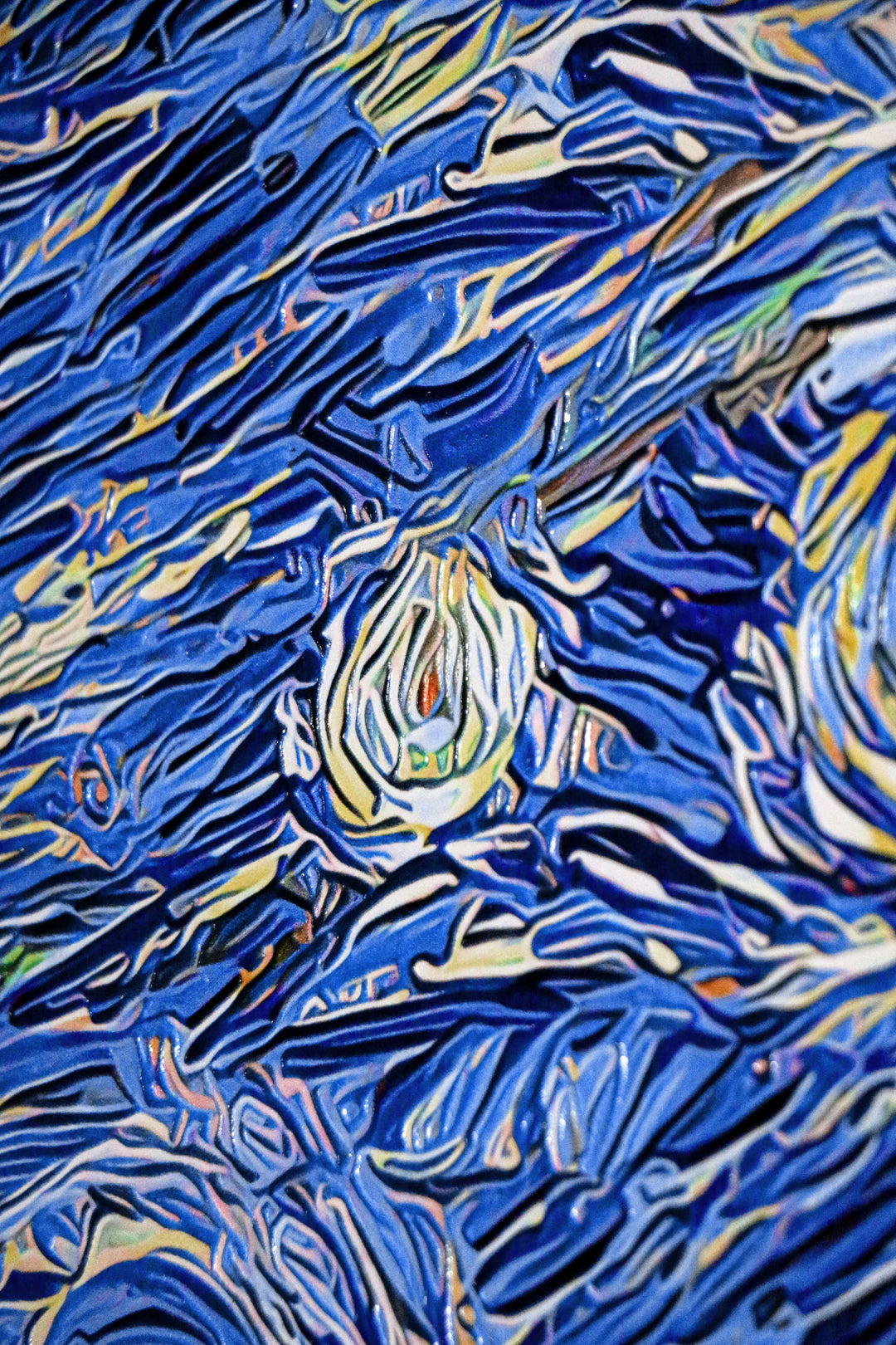 Celestial Touch of Creation — 3D Haptic Embossed High-Gloss Luxury Wall Art Home &amp; Garden > Decor > Artwork > Posters, Prints, &amp; Visual Artwork Insigne Art Design