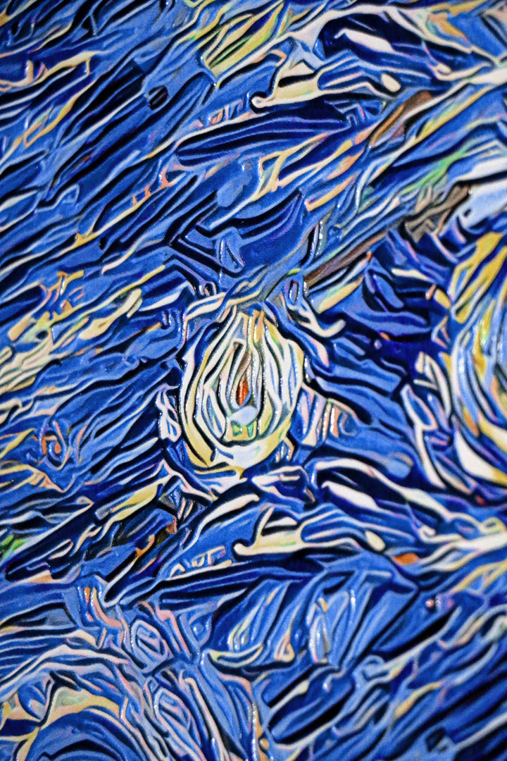 Celestial Touch of Creation — 3D Haptic Embossed High-Gloss Luxury Wall Art Home &amp; Garden > Decor > Artwork > Posters, Prints, &amp; Visual Artwork Insigne Art Design