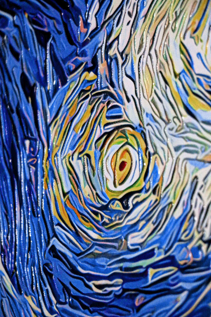 Celestial Touch of Creation — 3D Haptic Embossed High-Gloss Luxury Wall Art Home &amp; Garden > Decor > Artwork > Posters, Prints, &amp; Visual Artwork Insigne Art Design