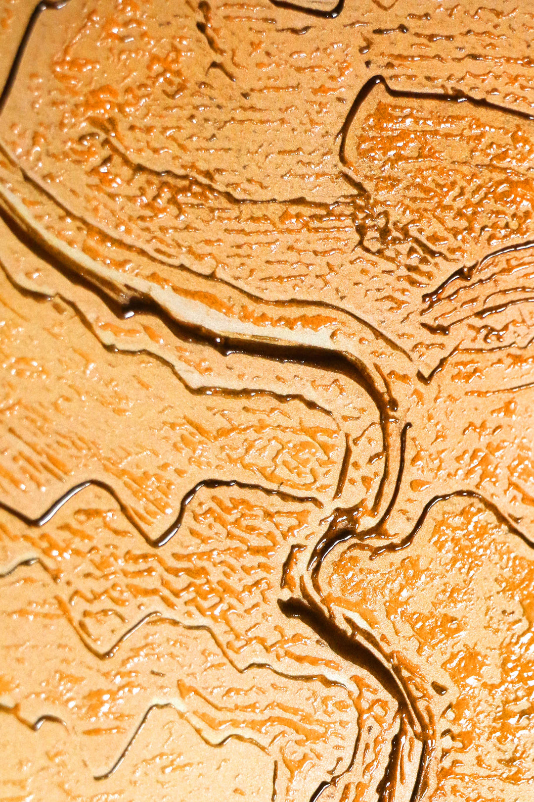 Ochre &amp; Teal Linear Harmony — 3D Haptic Embossed High-Gloss Luxury Wall Art Home &amp; Garden > Decor > Artwork > Posters, Prints, &amp; Visual Artwork Insigne Art Design