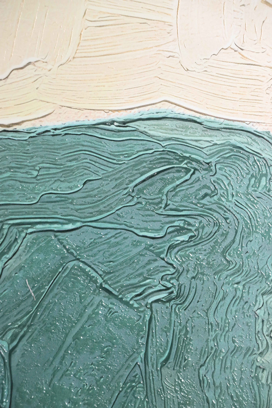 Ochre &amp; Teal Linear Harmony — 3D Haptic Embossed High-Gloss Luxury Wall Art Home &amp; Garden > Decor > Artwork > Posters, Prints, &amp; Visual Artwork Insigne Art Design