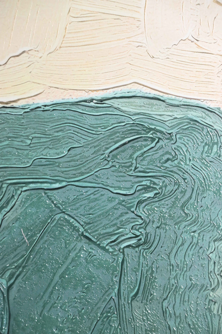 Ochre &amp; Teal Linear Harmony — 3D Haptic Embossed High-Gloss Luxury Wall Art Home &amp; Garden > Decor > Artwork > Posters, Prints, &amp; Visual Artwork Insigne Art Design