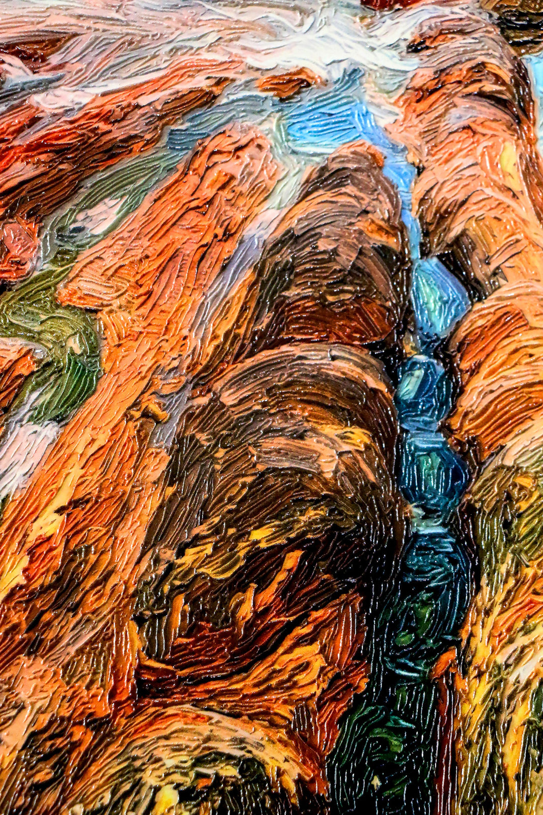 Amber Coastline Reverie — 3D Haptic Embossed High-Gloss Luxury Wall Art Wall Decoration Insigne Art Design