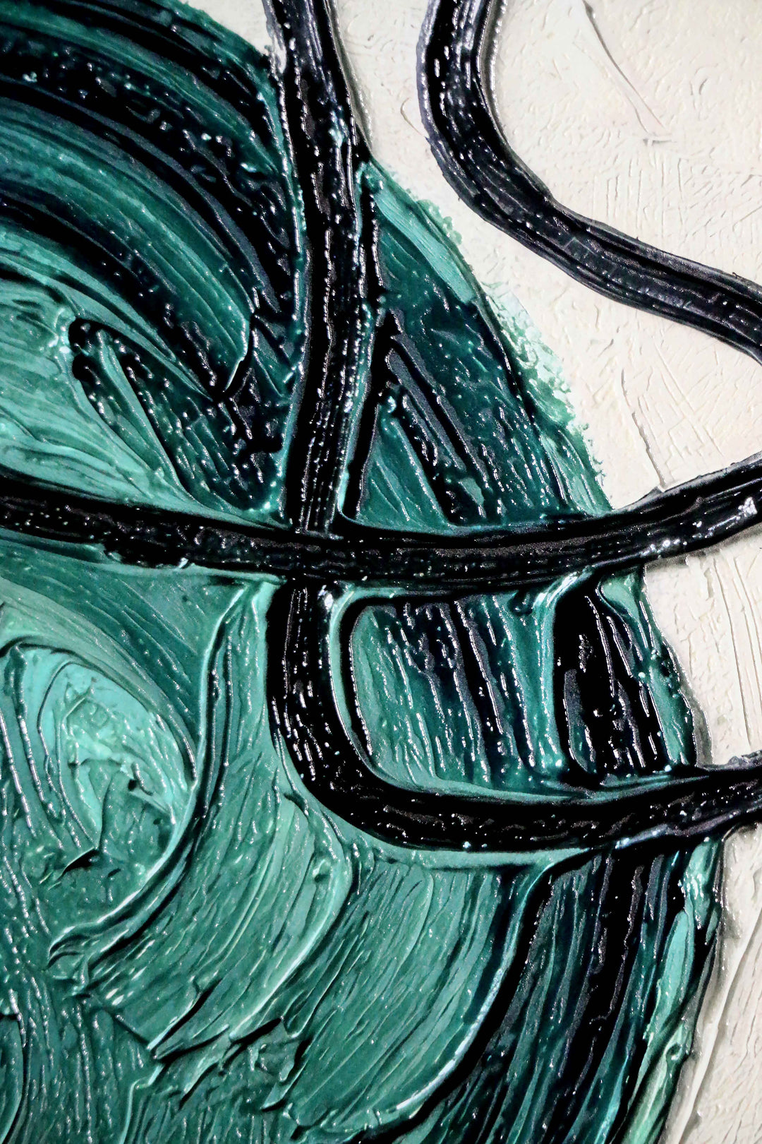 Teal &amp; Ochre Abstract Loop — 3D Haptic Embossed High-Gloss Luxury Wall Art Home &amp; Garden > Decor > Artwork > Posters, Prints, &amp; Visual Artwork Insigne Art Design