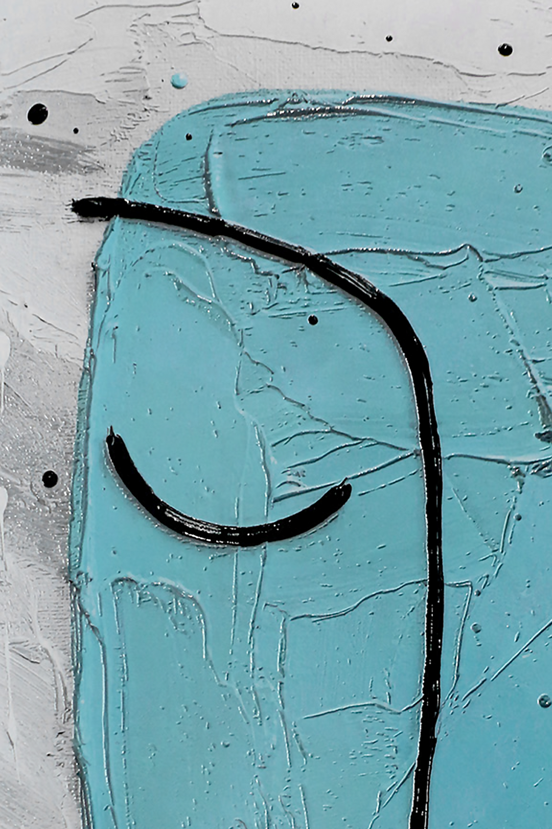 Tranquil Blue Visage — 3D Haptic Embossed High-Gloss Luxury Wall Art Home &amp; Garden > Decor > Artwork > Posters, Prints, &amp; Visual Artwork Insigne Art Design
