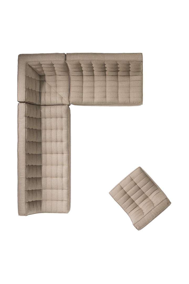 N701 Modular 4-Piece Beige Fabric Sectional Set by Ethnicraft Sectionals Ethnicraft