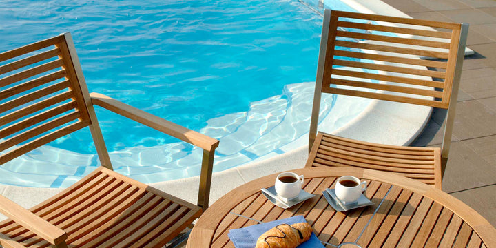 Equinox Chair – Stainless &amp; Teak by Barlow Tyrie – Equinox collection lifestyle