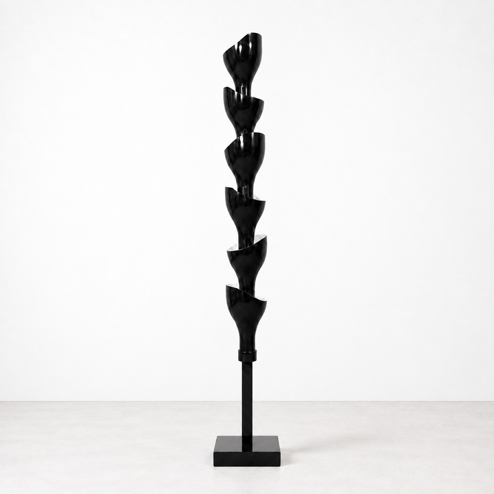Floral Floor Lamp | Black by Interior Moderna - view 3