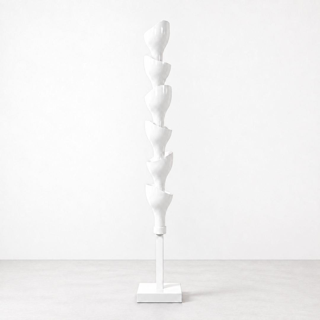 Floral Floor Lamp | White by Interior Moderna - view 3