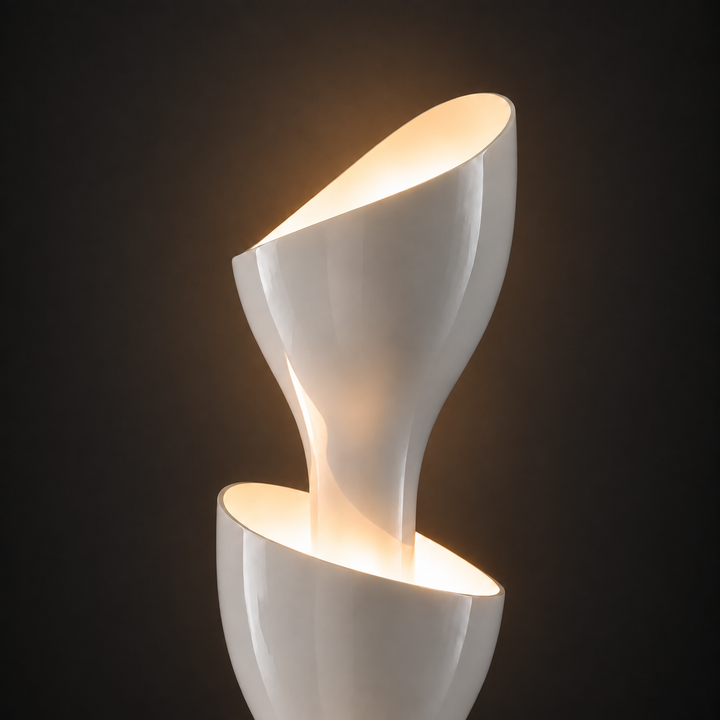 Floral Floor Lamp | White by Interior Moderna - view 4