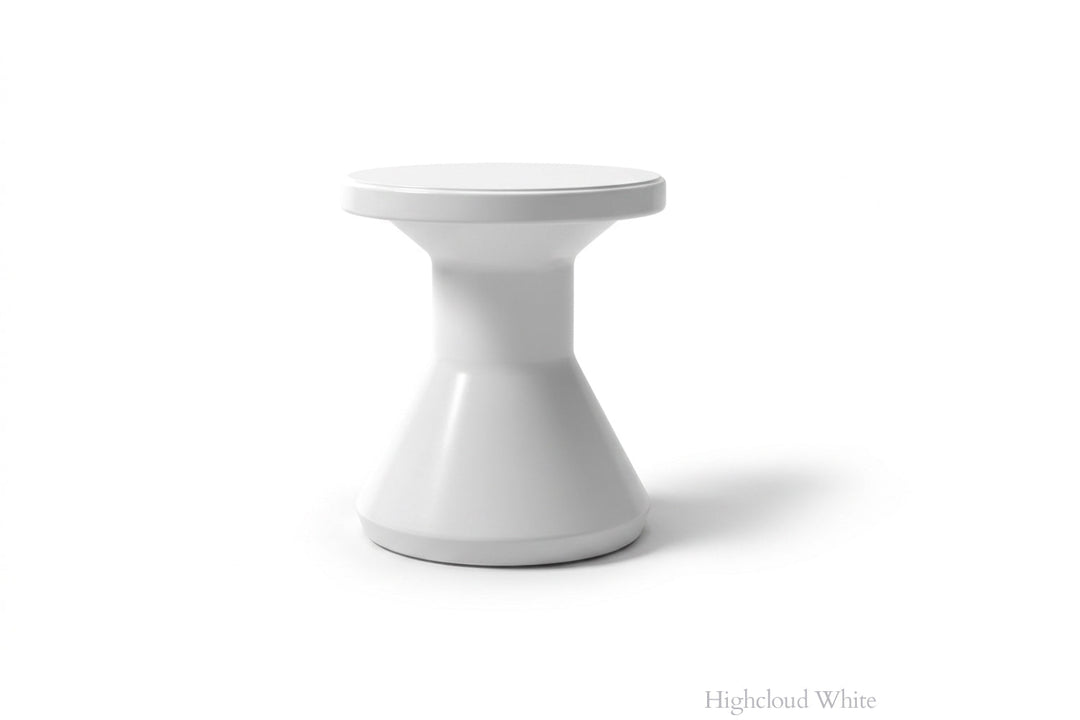 Fluent Side Table by Tupelo in Highcloud White — studio cutout
