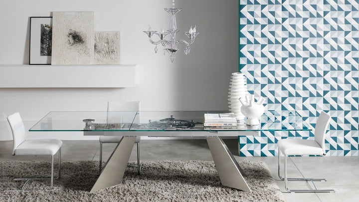 Galax Rect QuickShip dining table lifestyle