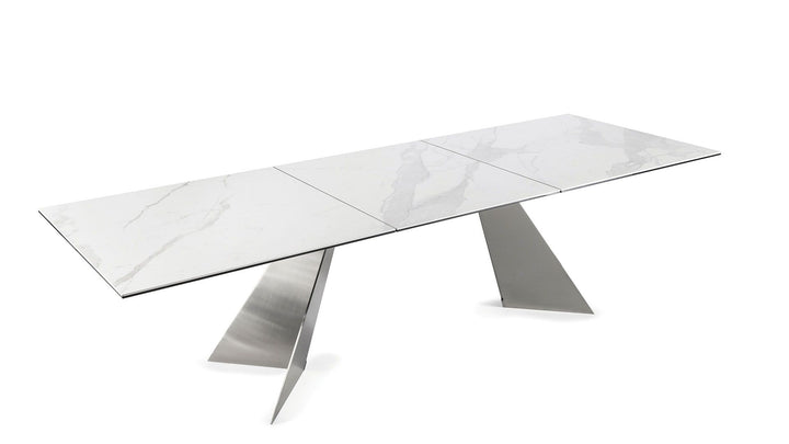 Galax Oval dining table chrome legs