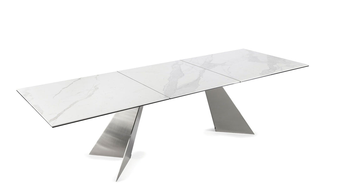 Galax Oval dining table chrome legs