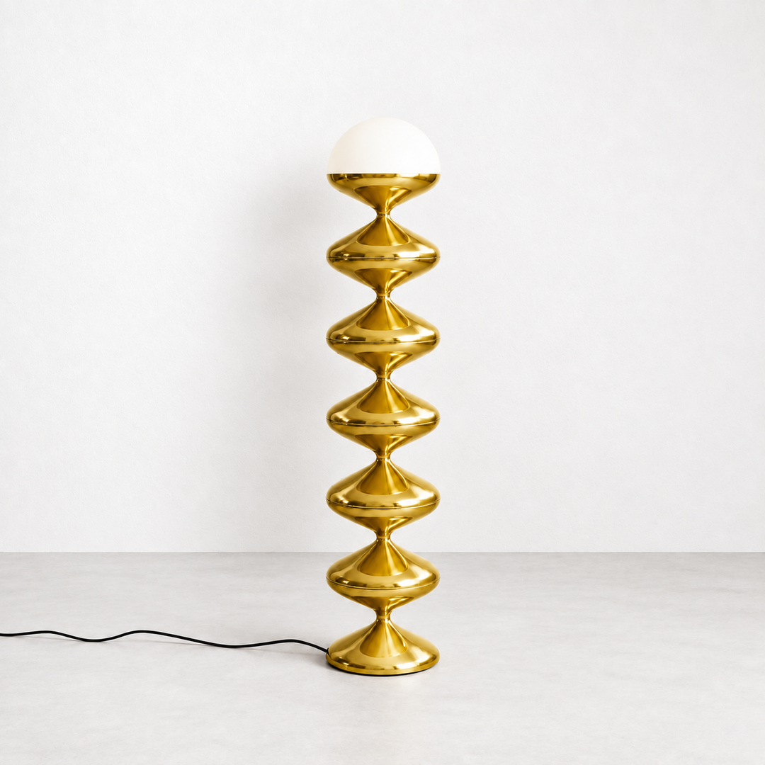 Gourd Floor Lamp | Gold by Interior Moderna - view 2