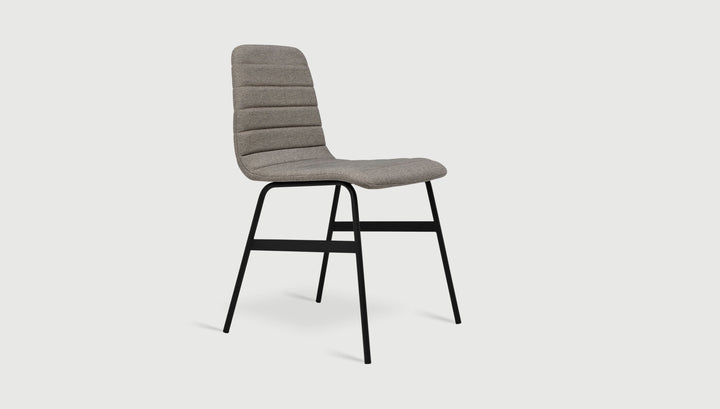 Lecture Dining Chair Upholstered by Gus Modern finish and detail view