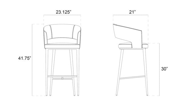 Circa Barstool Bar Stools Elite Modern
