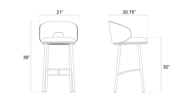 Clay Barstool Bar Stools Elite Modern
