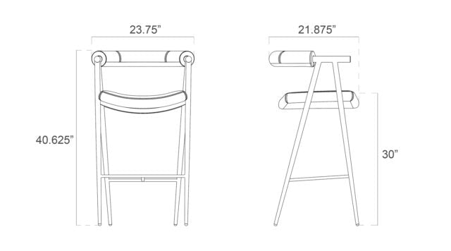 Bruso Barstool Bar Stools Elite Modern