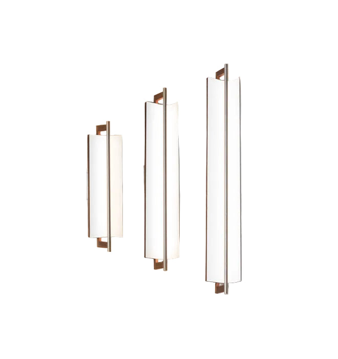 Allavo LED Vanity Sconce by Cerno shown in three size options