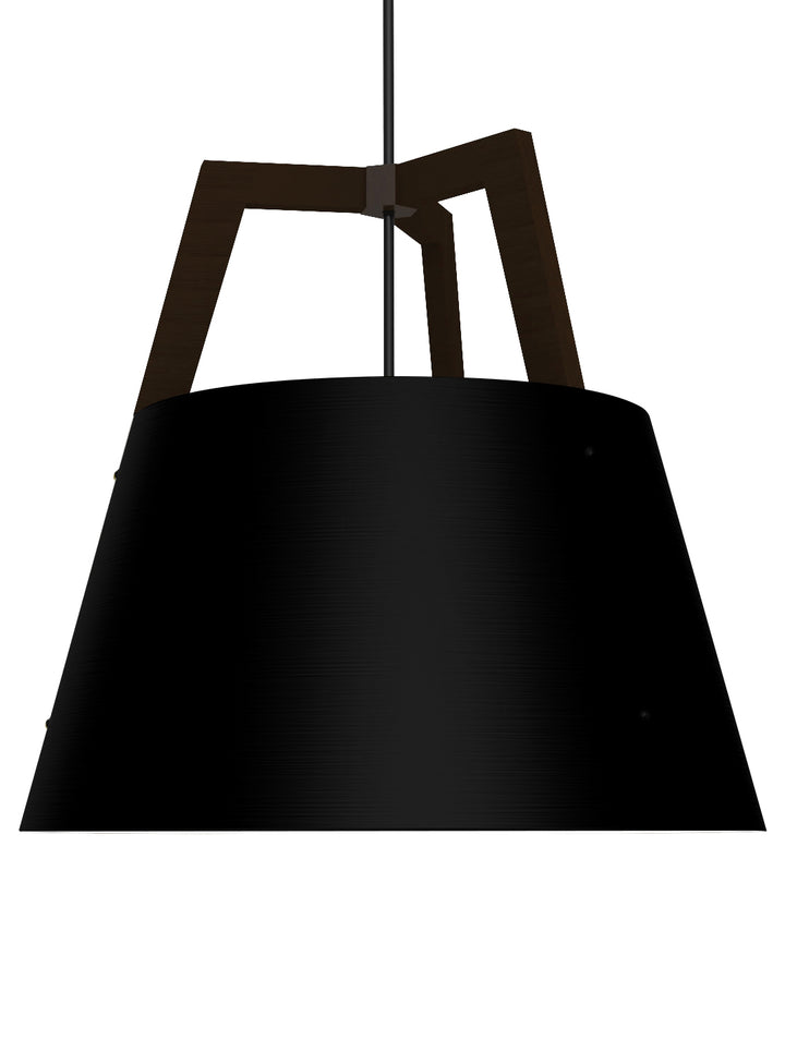 Imber Pendant by Cerno - matte black dark walnut product image