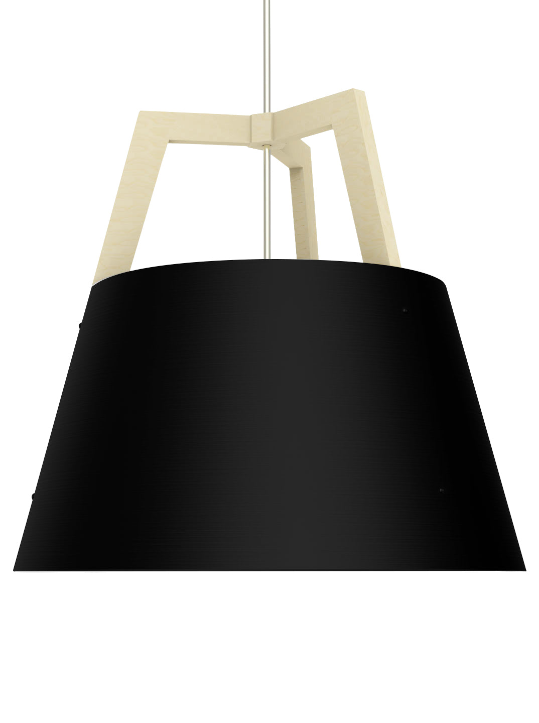 Imber Pendant by Cerno - matte black white washed oak product image