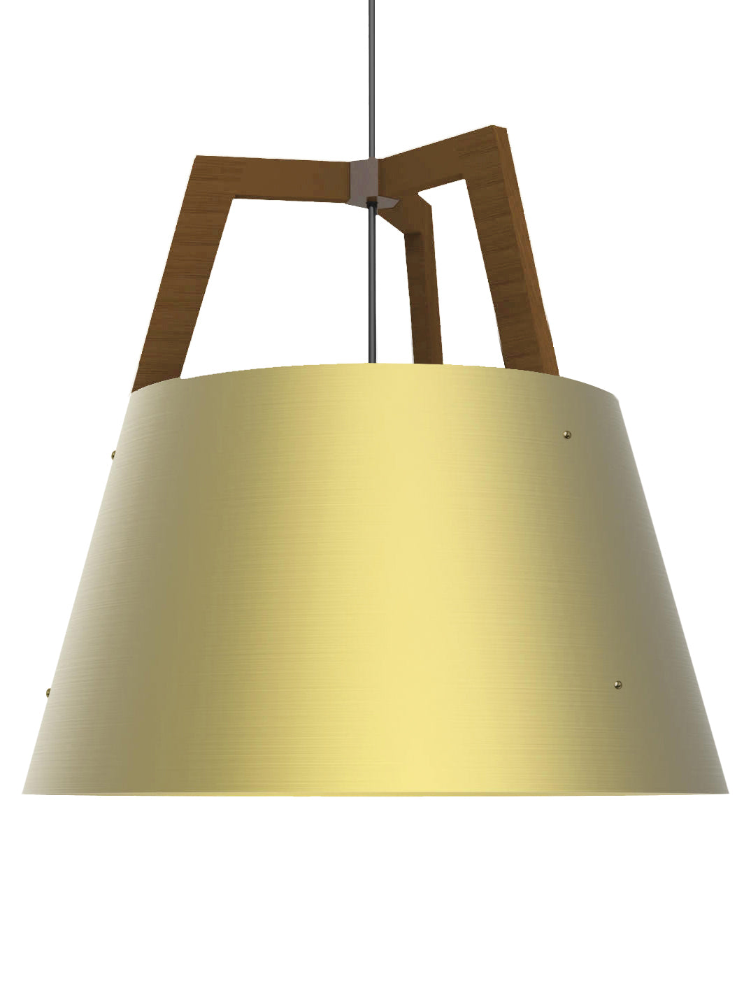 Imber Pendant by Cerno - brushed brass walnut product image