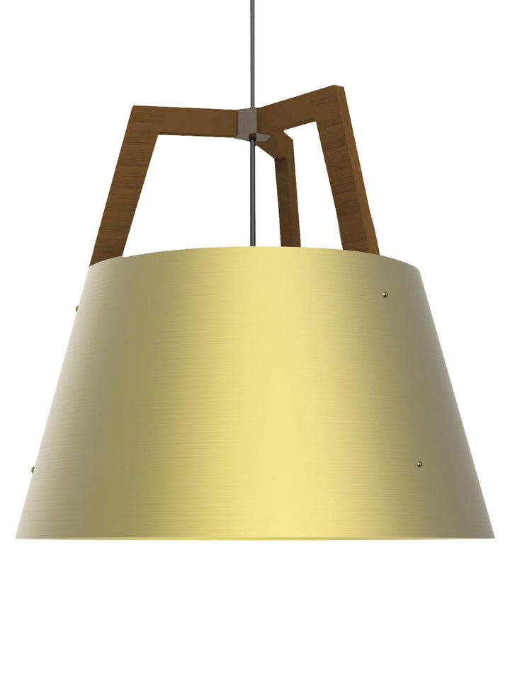 Imber Pendant by Cerno - brushed brass walnut product image