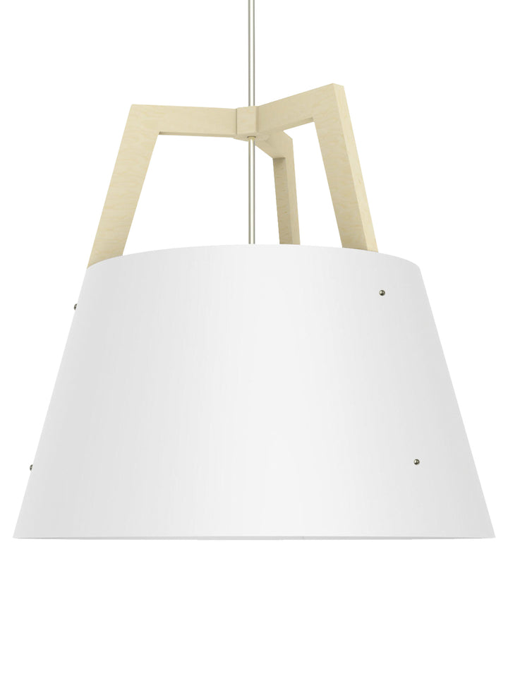 Imber Pendant by Cerno - gloss white white washed oak product image
