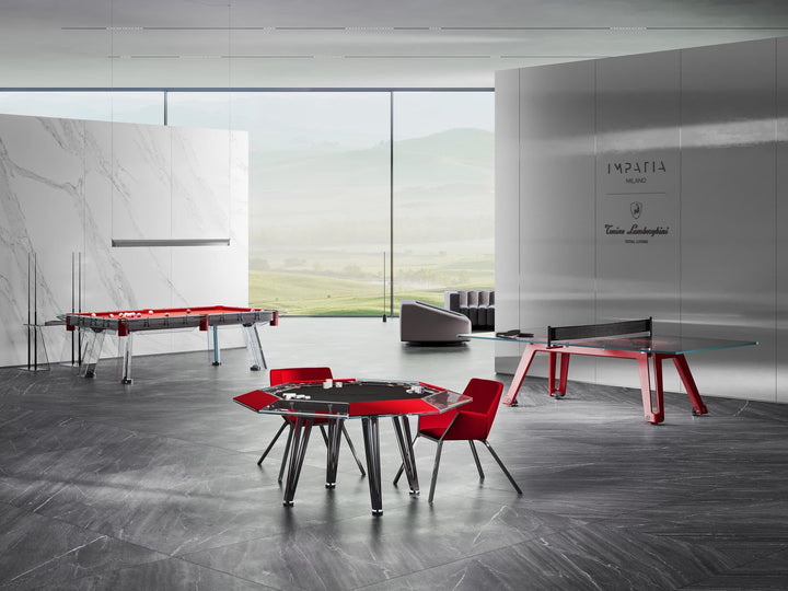 Filotto Tonino Lamborghini Edition Billiard Table by Impatia in a modern interior