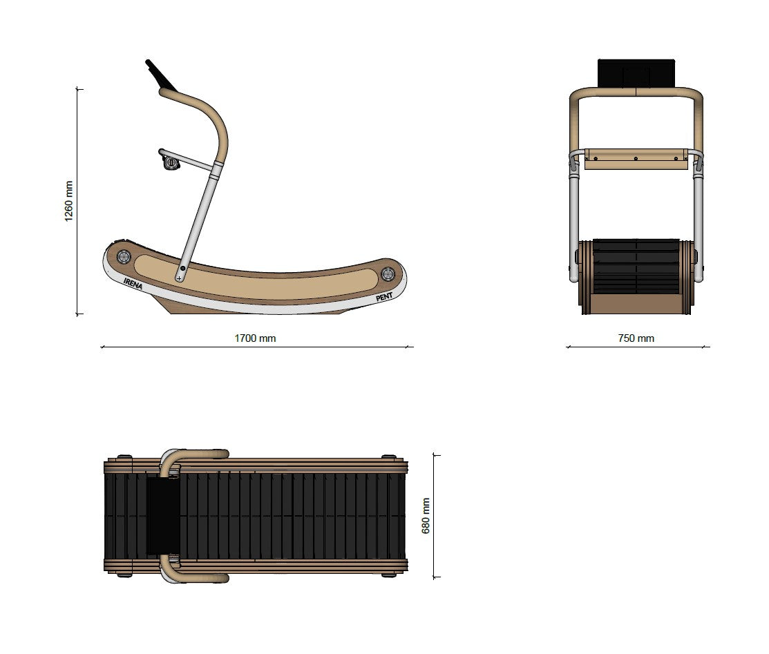 IRENA™ Luxury Treadmill by PENT Fitness | modernfurnishings.com
