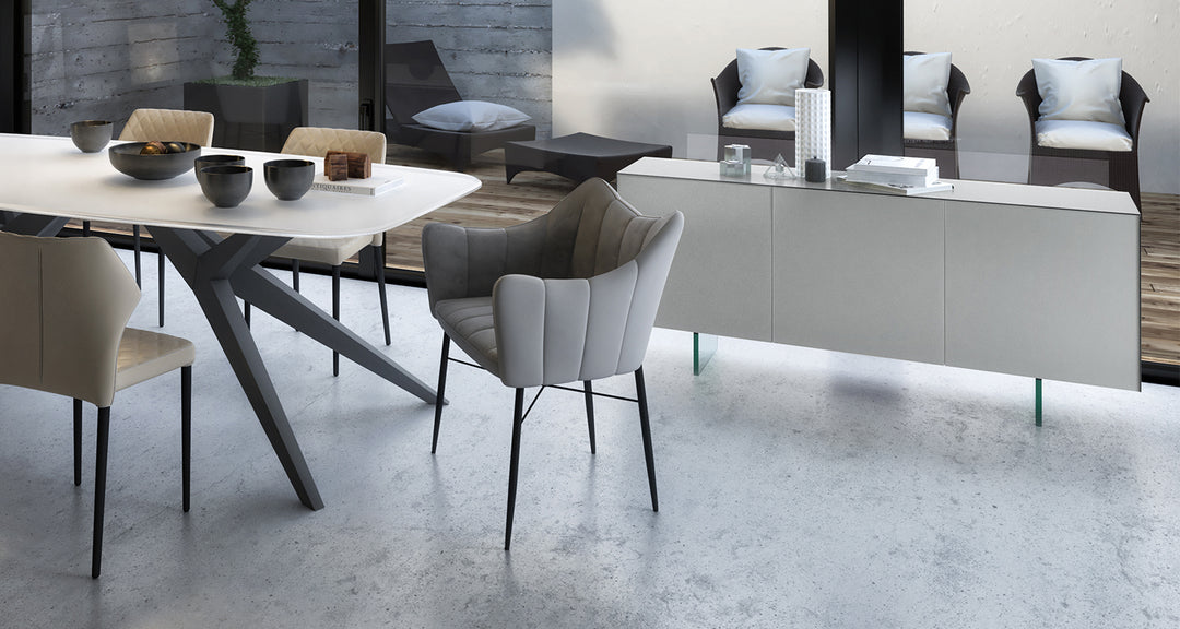 Vetro White Ribb Sideboard Colibri