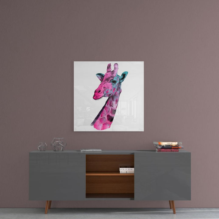 Giraffe Glass Wall Art.