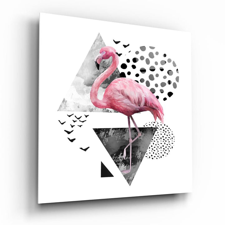 Flamingo Glass Wall Art.