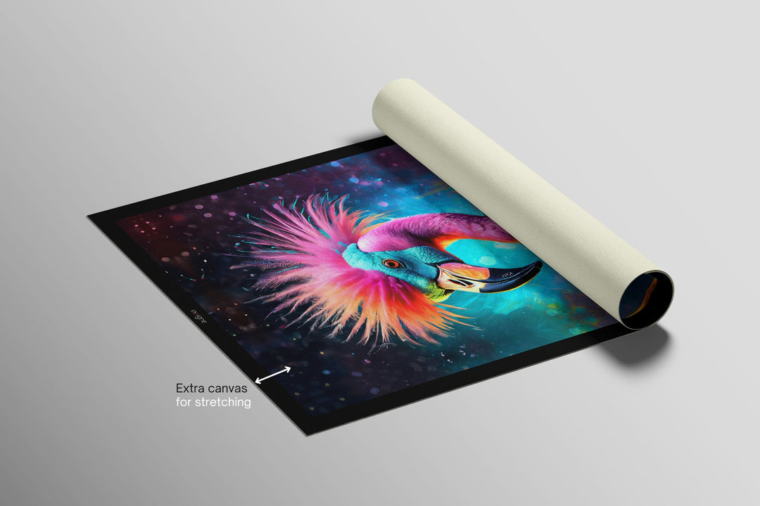 Eclectic Flamingo — Haptic 3D Embossed Print Insigne Art Design