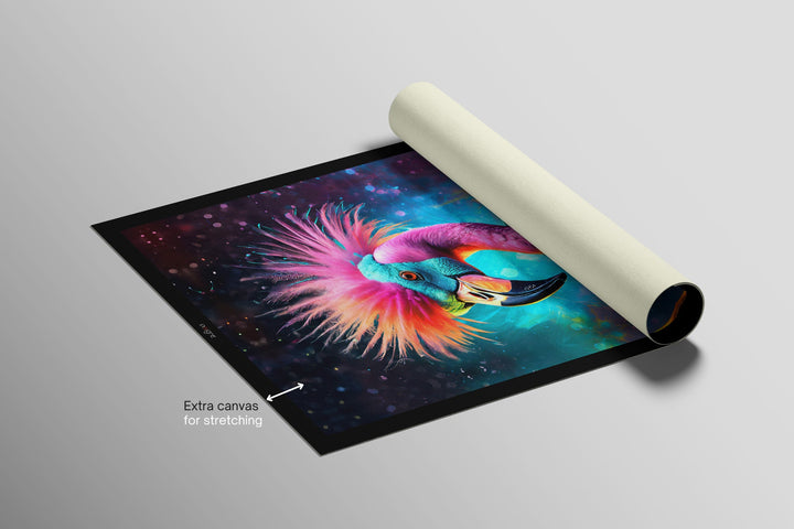 Eclectic Flamingo — Haptic 3D Embossed Print Insigne Art Design
