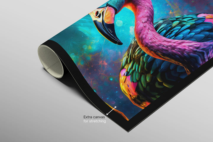 Eclectic Flamingo — Haptic 3D Embossed Print Insigne Art Design
